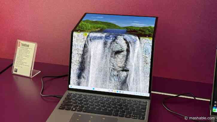 Forget flip phones, Lenovo’s latest concept is a flip laptop
