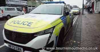 Pedestrian hit by police car during crash on busy road