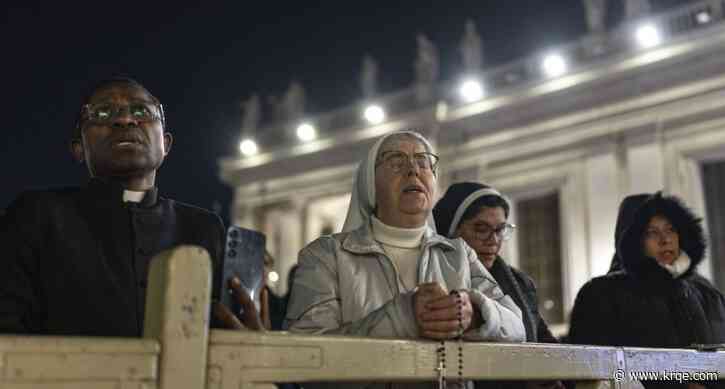 Pope appears to be overcoming a setback in his pneumonia recovery