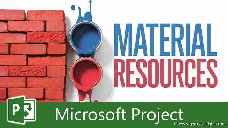 Manage Material Resources in Microsoft Project Like a Pro