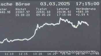 Dax aktuell: Dynamische Börsenrally: Dax schließt erstmals über 23.000-Punkte-Marke