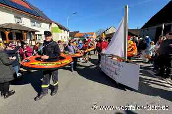 Rosenmontagszug in Bühne