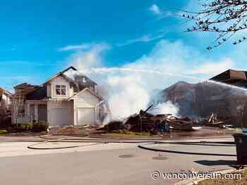 One person found dead in Langley home after explosion and fire Friday