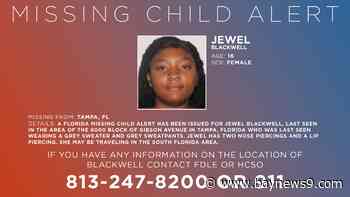 Florida Missing Child Alert issued for Tampa teenager