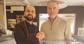Pierce Brosnan swaps 007 for WD7 at Herts restaurant visit