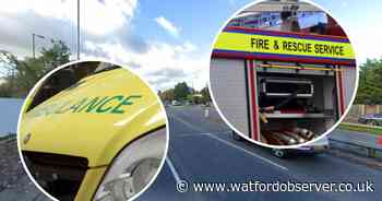 'Oil spillage' causes long delays in Watford road as man injured