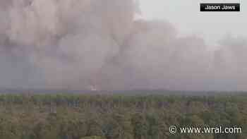 South Carolina wildfire grows to more than 2,000 acres, firefighters concerned about strong winds Tuesday