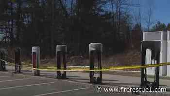Mass. Tesla charging stations intentionally set on fire