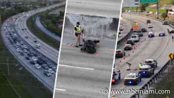 Motorcyclist dies after he falls off bike, is hit by tractor-trailer on Palmetto Expressway