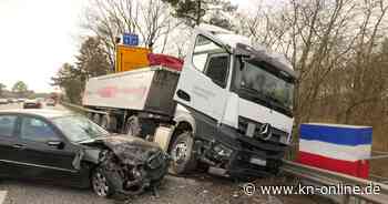 Unfall bei Westerrönfeld vor dem Kanaltunnel Rendsburg: Zwei Verletzte