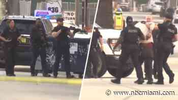 Video shows suspect in custody after brazen burglary at Miami restaurant