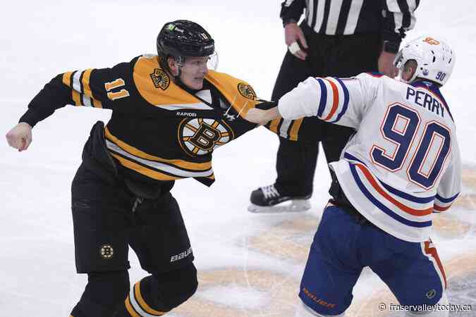 Oilers acquire forward Trent Frederic from Bruins in three-team deal