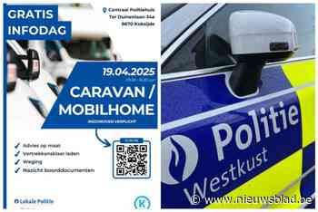 Zorgeloos op reis met caravan of mobilhome? Kom dan naar gratis infodag bij politie Westkust