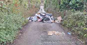 Police appeal after large fly-tip blocks road