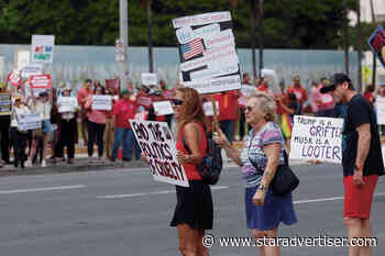 Hawaii protesters hold another rally against Trump, Musk policies