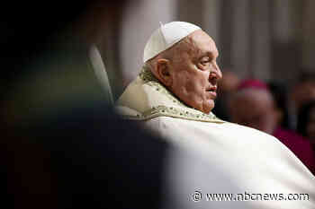 Pope resting after sleeping through the night with a ventilation mask as he battles pneumonia