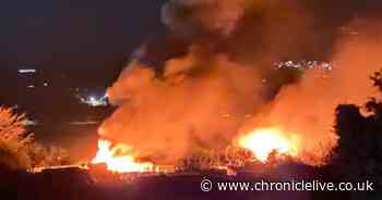 Investigation launched after huge blaze breaks out at allotments in Gateshead
