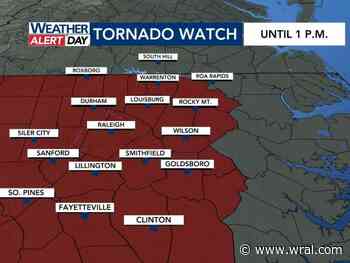 ⚠️WRAL Weather Alert Day⚠️ Tornado watch in effect for central NC, storms moving east toward Triangle