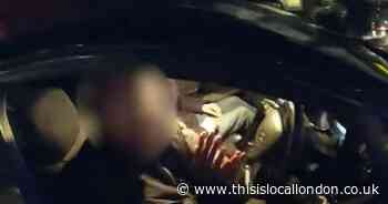 Video of drink driver caught drinking pint of Stella behind wheel of car in Brentwood