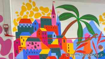 Il murales realizzato dai bambini e bambine della scuola Andersen