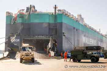 Enorm militair transport uit VS toegekomen in Antwerpen: “Zelfs onderwaterdrones ingezet om veiligheid te garanderen”