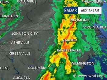 ⚠️WRAL Weather Alert Day⚠️ Thunderstorms in Triangle, Sandhills as line of storms moves through