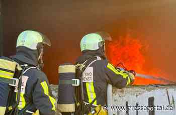 FW-BO: Feuer in einem leerstehenden Industriegebäude in Westenfeld