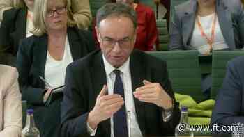 Weakening UK demand could help bear down on inflation, says BoE governor