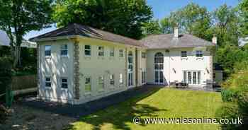 Luxury modern mansion hiding in the trees in a popular Welsh town