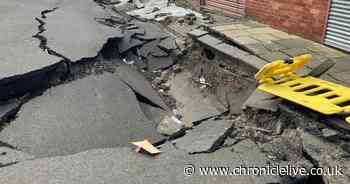 Photos show South Shields sink hole damage as road remains closed five weeks later