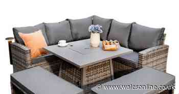 Wowcher's got hundreds off garden furniture set complete with firepit and rain cover