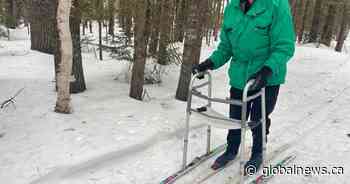 How this New Brunswick man uses his walker to cross-country ski