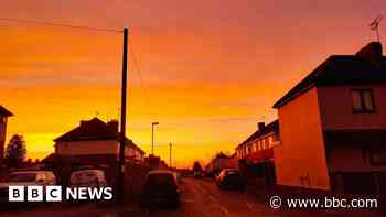 Spectacular sunrises light up morning skies