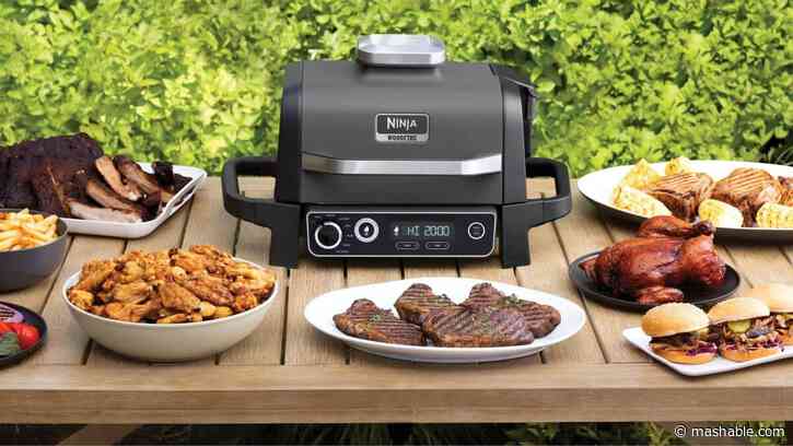 The Ninja Woodfire Outdoor Grill and Smoker is on sale for $200 in the Best Buy app