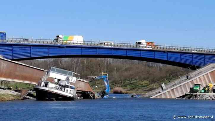 Instortende brug in België valt op binnenvaartschip: één dode en meerdere gewonden