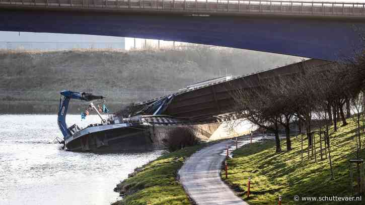 Instortende brug in België valt op binnenvaartschip: één dode en gewonden