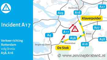 A17 dicht door auto in de sloot, traumahelikopter opgeroepen