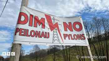 Cynllun peilonau 'blêr' yn hollti barn yn y canolbarth