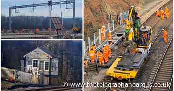 New masts for overhead electric wires among huge changes during rail upgrade