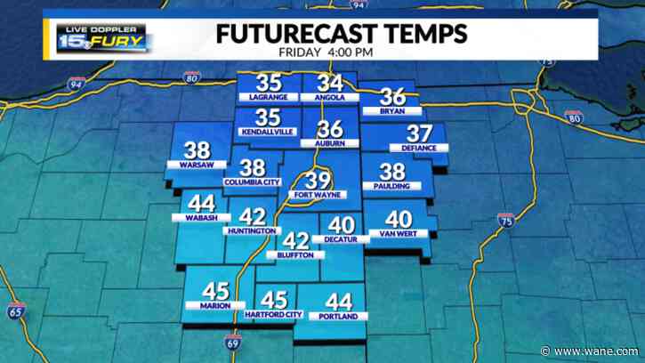 Cold weather with rain and snow gives way to warmer temperatures