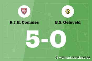 Vier opeenvolgende overwinningen voor R.J.H. Comines na 5-0 tegen BS Geluveld B