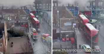 Investigation launched as 16 people flee homes after fire at shop in Barking