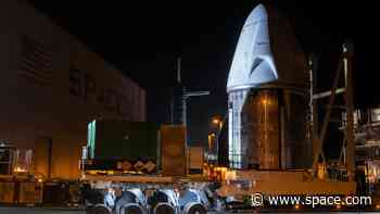 SpaceX Dragon capsule arrives at launch site for Crew-10 astronaut flight to ISS (photos)