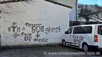 Vandalismus-Serie in Bad Herrenalb: Erschüttert über  Nazi-Schmierereien