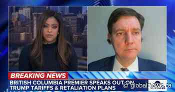 B.C. premier takes his ‘pissed off’ message to U.S. audience amid Trump threats