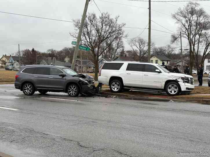 Traffic backed up on Clinton Street after crash