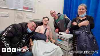 Biker 'barely able to move' after deer collision