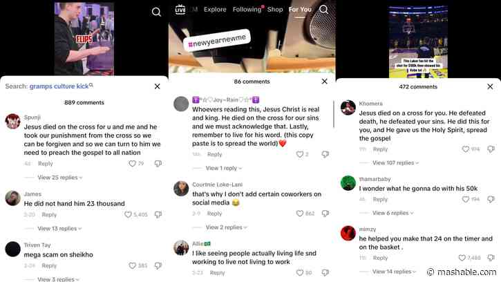 Why are TikTok comments suddenly full of religious messages?