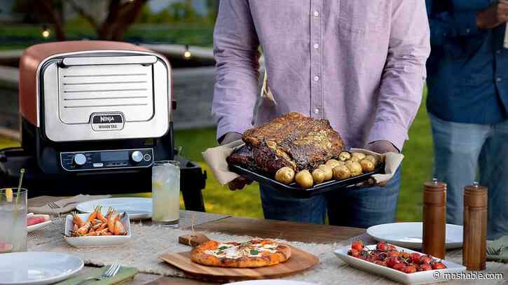 The Ninja Woodfire Outdoor Oven with pizza stone is $100 off
