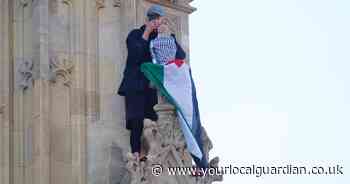 Barefoot man climbs Big Ben as emergency services work towards ‘safe conclusion’